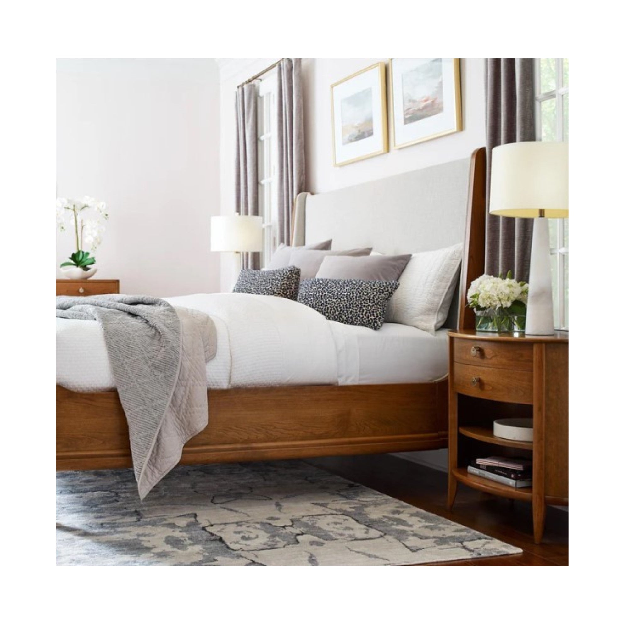 Martine Bed With Upholstered Headboard – Klaban's Home Furnishings